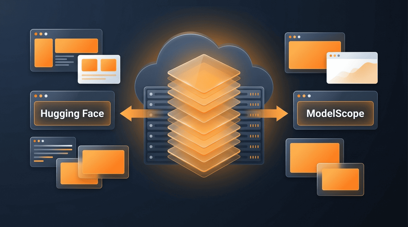 Qwen open-weight model family distributed from Alibaba Cloud to Hugging Face and ModelScope
